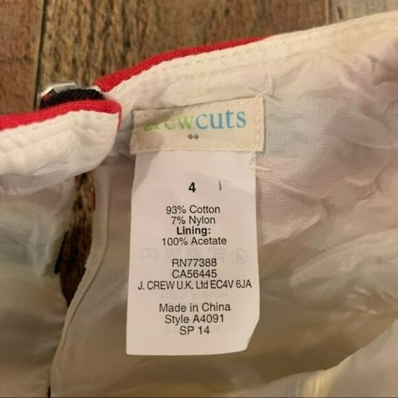 Crewcuts girls size 4 cream Red Blue Striped Sleeveless Dress - Picture 2 of 4